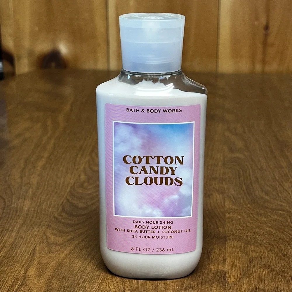 Bath &‎ Body Works Cotton Candy Clouds Body Lotion 8oz Shea Butter Coconut Oil